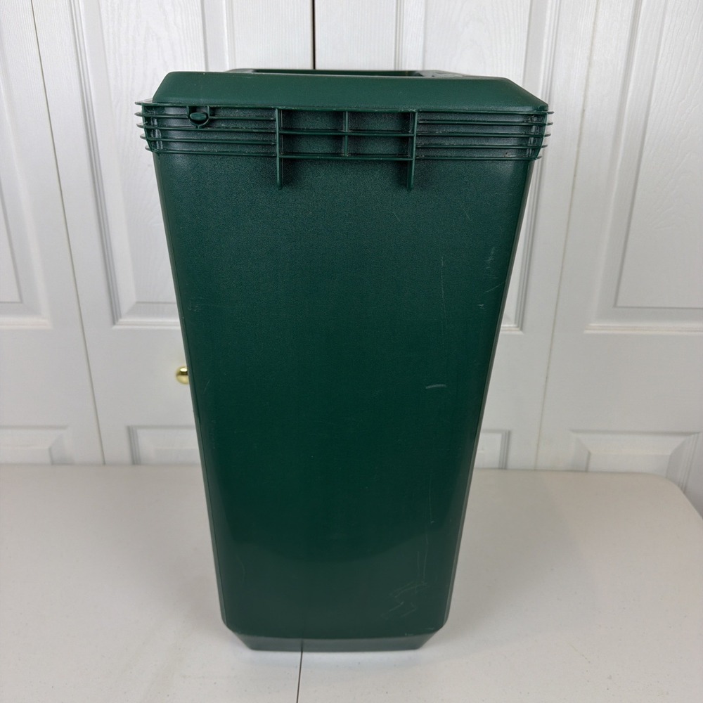 Rubbermaid Laundry Hamper Green 2986 1994 Lid 25x16x13 USA Large Vintage - Picture 2 of 9